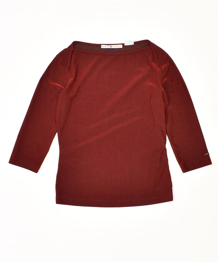 TOMMY HILFIGER Ženska majica s 3/4 rukavima UK 14 srednje crvena poliester