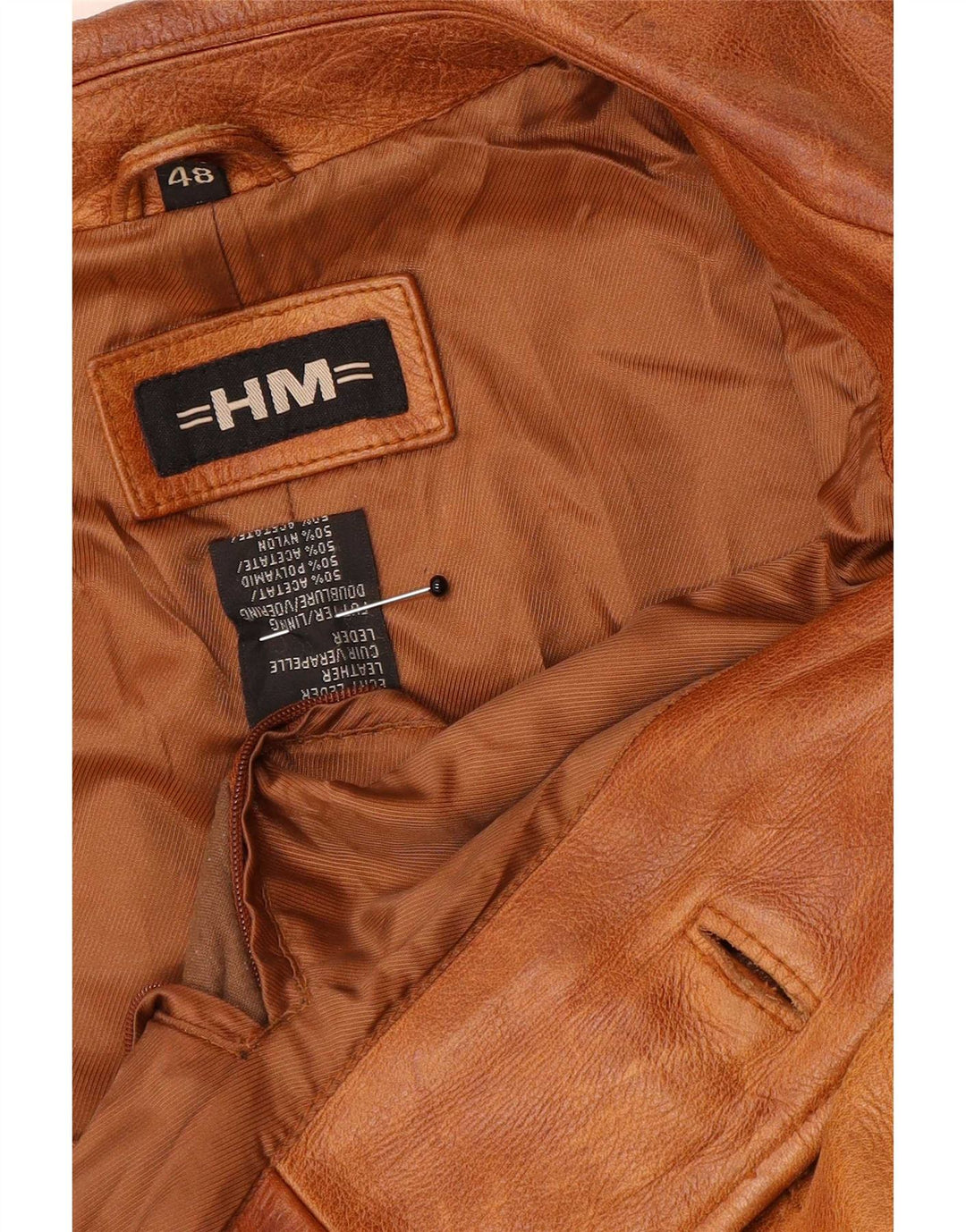 Vintage muška kožna jakna EU 48 Medium Brown Classic