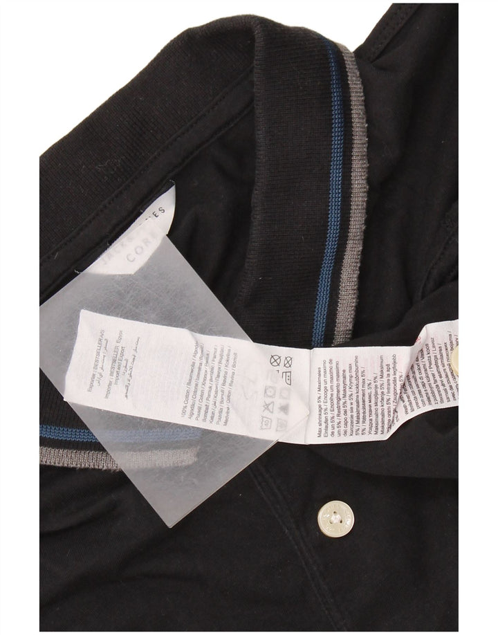 JACK & JONES Muška polo majica Velika crna pamučna majica