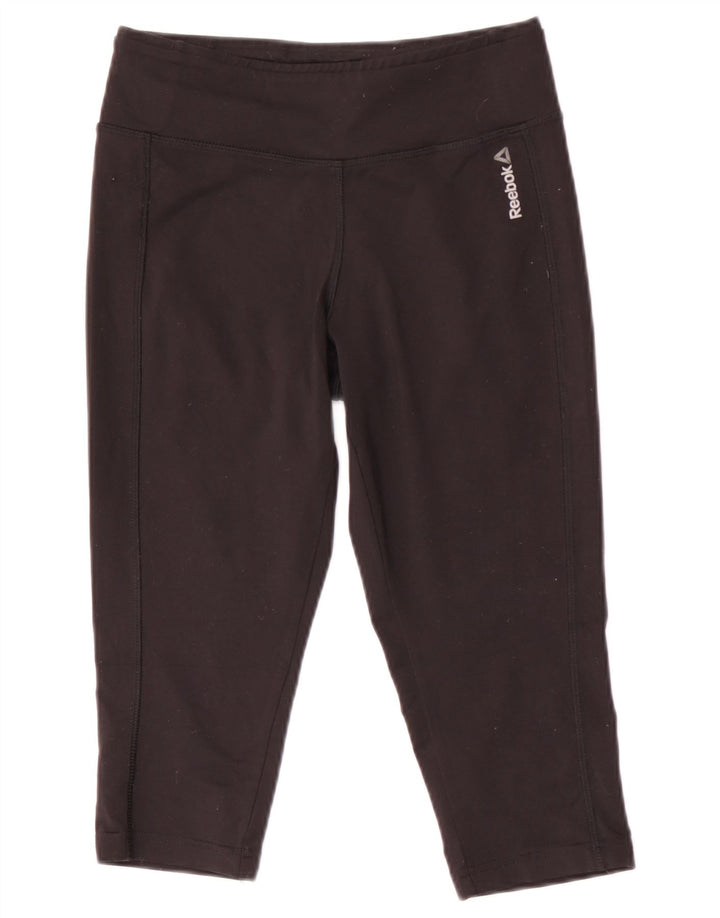 REEBOK Ženske kapri tajice UK 8/10 male crne poliesterske