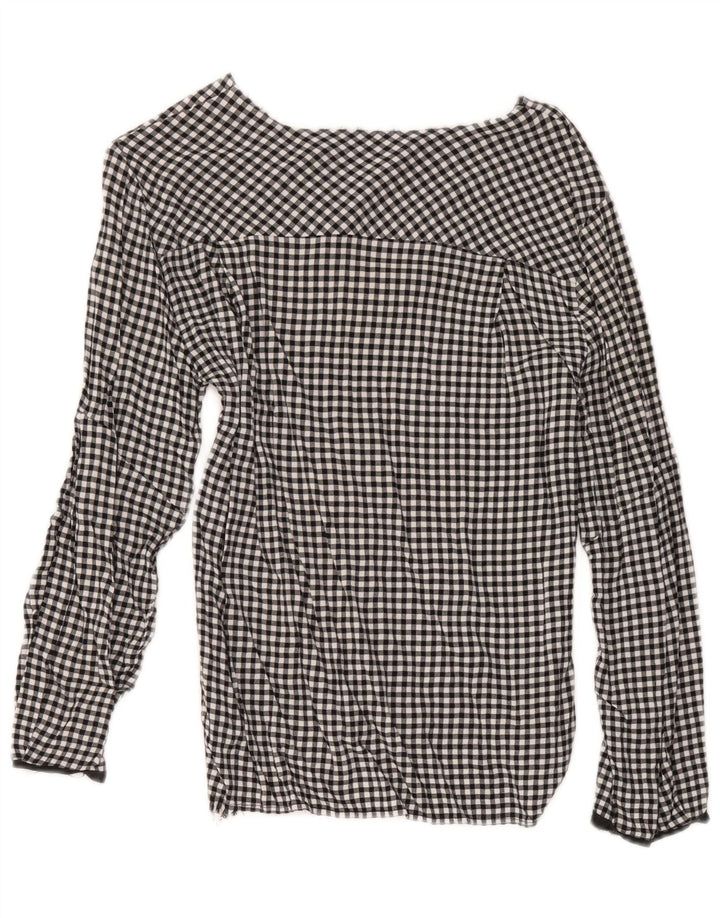 Zara ženski gornji dio bluze UK 12 Srednje crni gingham