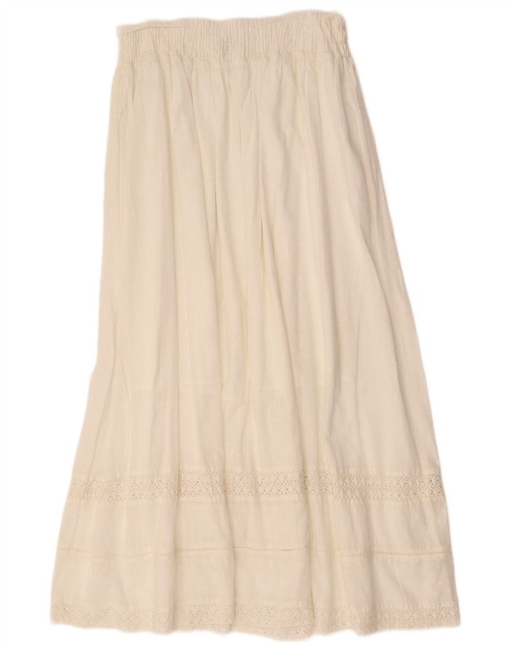 BENETTON ženska ciganska suknja visokog struka W28 srednje bijele točke