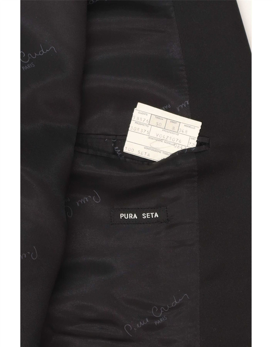 Pierre Cardin muška jakna sa jaknom IT 50 Large Black Geometric Classic