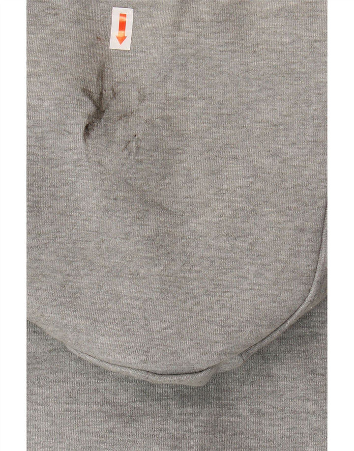 NIKE muški pulover s kapuljačom na patentni zatvarač veliki sivi pamuk