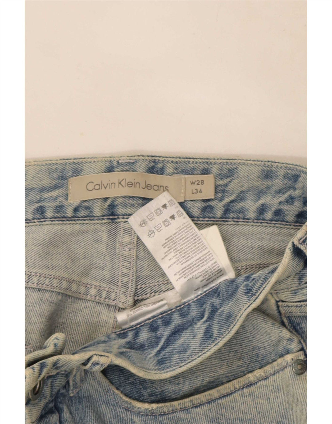 Muške uske traperice Calvin Klein W28 L34 plavi pamuk