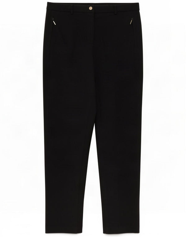 Marks & Spencer ženske ravne ležerne hlače UK 14 Large W34 L32 Black