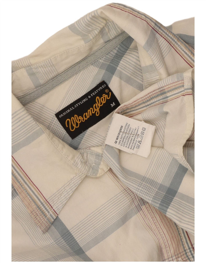 Wrangler muška košulja Srednje bijeli karirani pamuk
