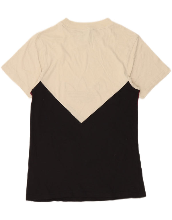 Adidas ženska majica kratkih rukava s grafičkim motivima UK 8, mali bijeli pamuk u blokovima boja