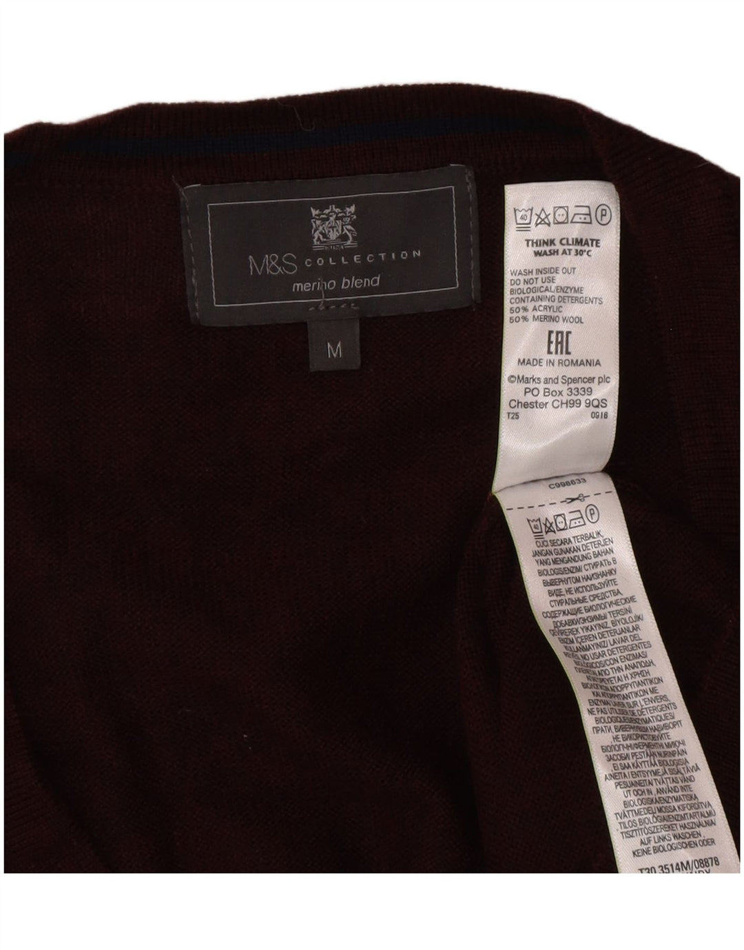 Marks & Spencer muški kardigan pulover srednje boje od akrila