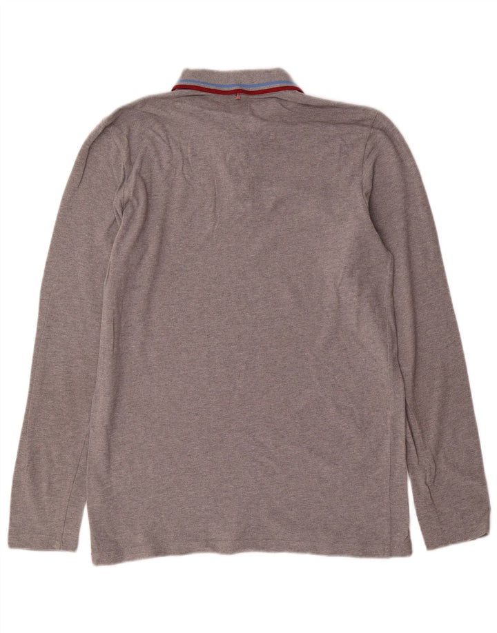 Pretty Green muška polo majica dugih rukava Srednje sivi pamuk