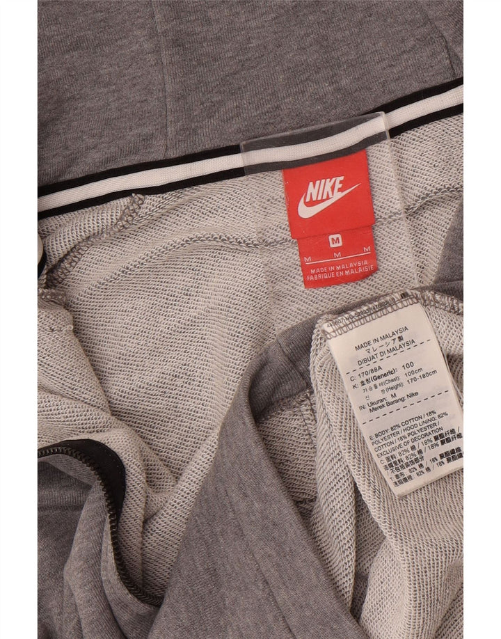 Nike muški pulover s kapuljačom na patentni zatvarač srednje sivi pamuk
