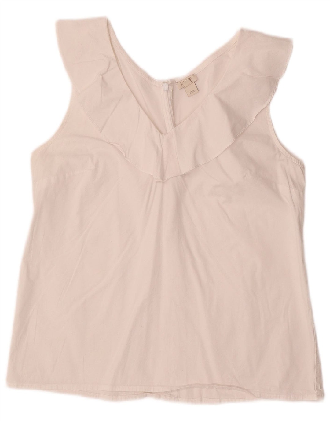 J. Crew Ženska bluza bez rukava Top US 10 Veliki bijeli pamuk