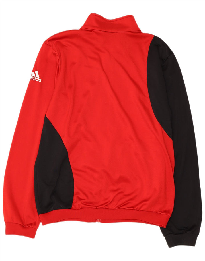 ADIDAS muška trenirka gornja jakna UK 40/42 poliester srednje crvene boje