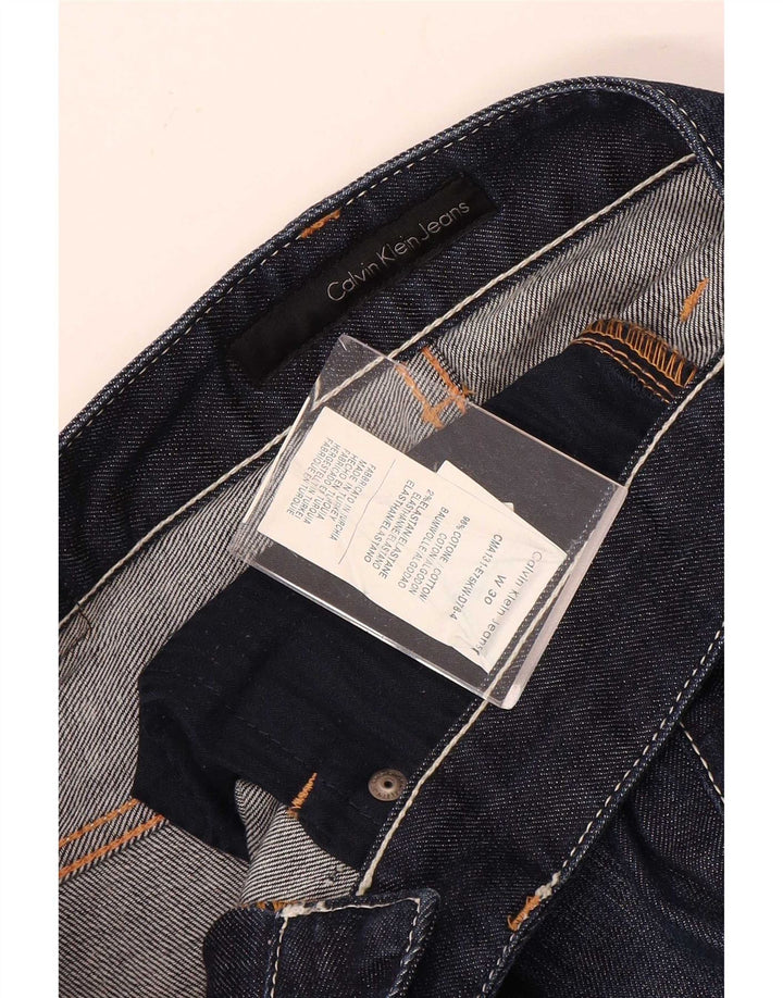 Ženske traperice Calvin Klein Bootcut W30 L32 tamnoplavi pamuk