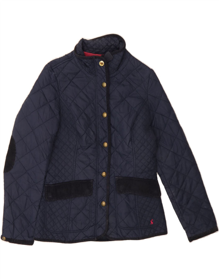JOULES Womens Quilted Jacket UK 10 Small Navy Blue Polyamide Vintage Joules and Second-Hand Joules from Messina Hembry 