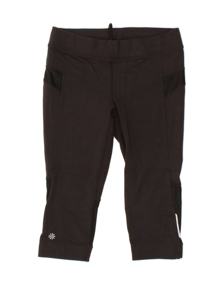 ATHLETA Womens Capri Leggings UK 10 Small  Black Polyester Vintage Athleta and Second-Hand Athleta from Messina Hembry 