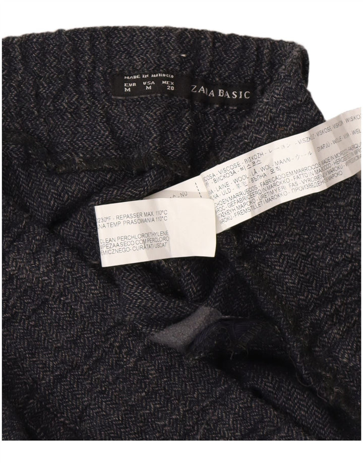 Zara ženske hlače za trčanje srednje veličine W28 L27 tamnoplava riblja kost od viskoze