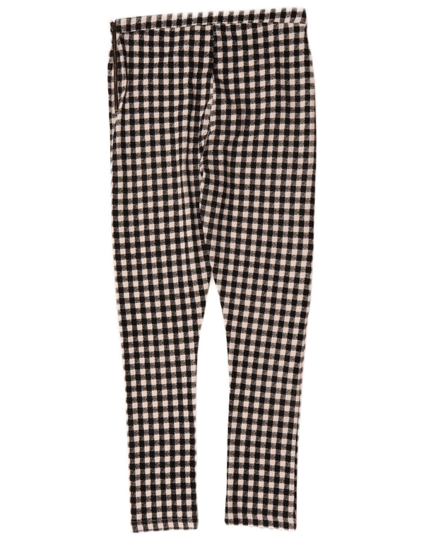 Topshop ženske uske ležerne hlače UK 12 srednje W28 L26 crne gingham
