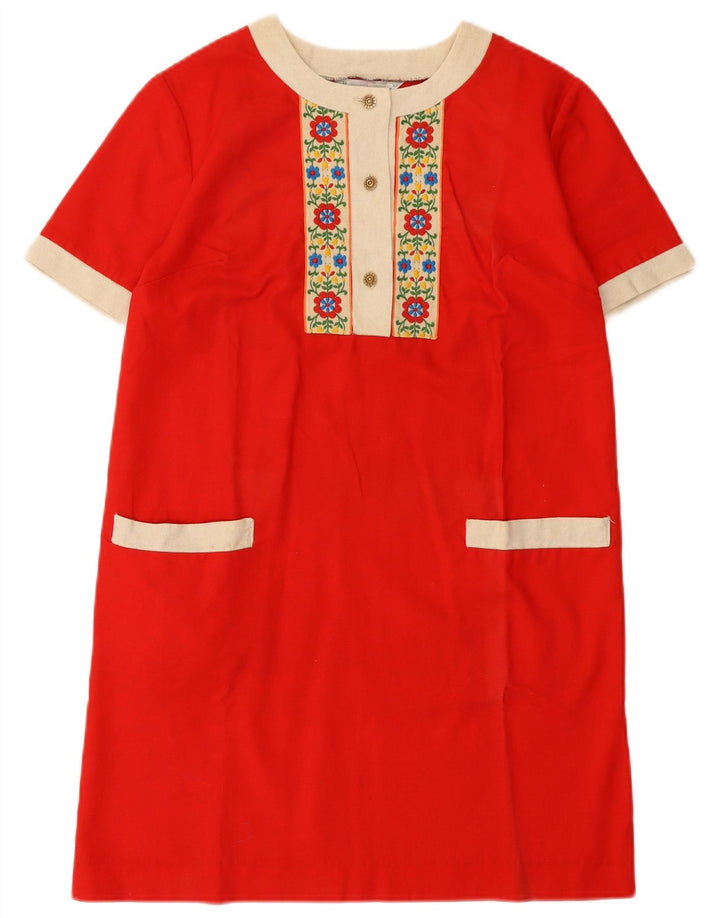 Luna ženska duga haljina EU 40 Srednje crvena cvjetna pamuk