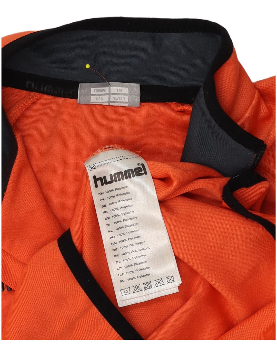 Hummel Boys Graphic Pulover Trenirka Top 15-16 Years Orange Colourblock