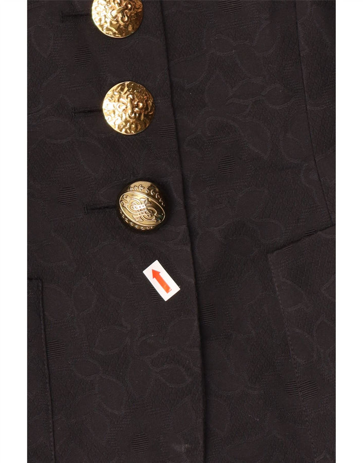 GUY LAROCHE Ženska jakna kratkih rukava EU 42 Velika crna klasična