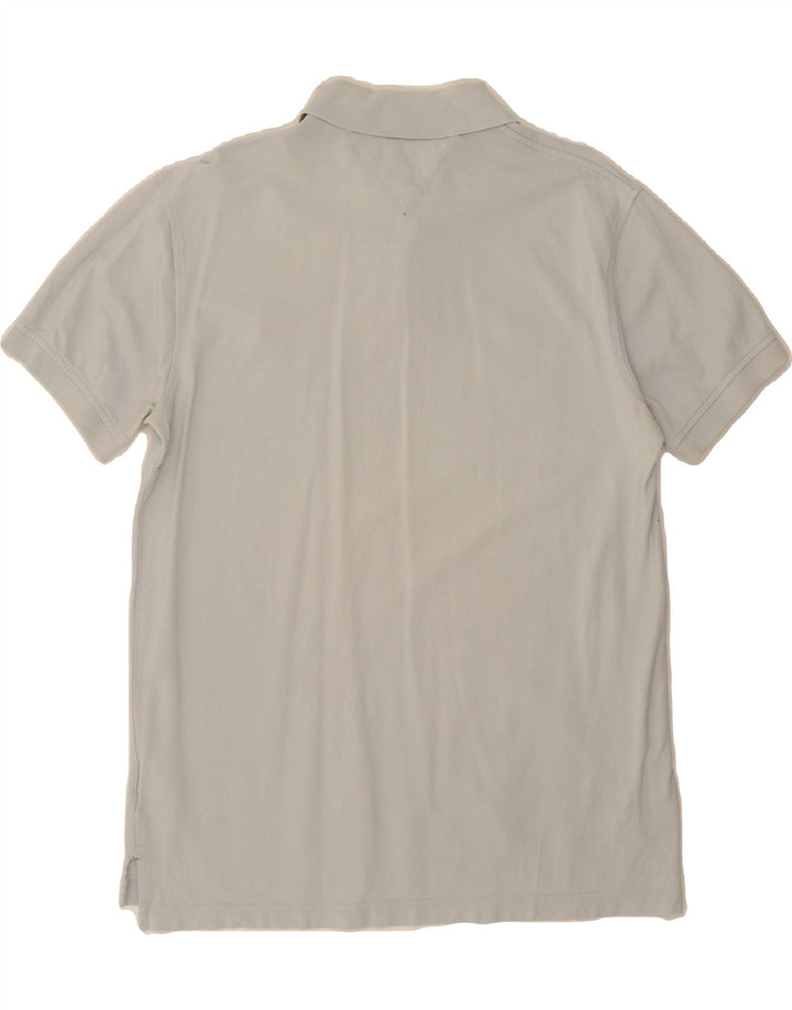 TOMMY HILFIGER Mens Polo Shirt Large Grey Cotton Vintage Tommy Hilfiger and Second-Hand Tommy Hilfiger from Messina Hembry 
