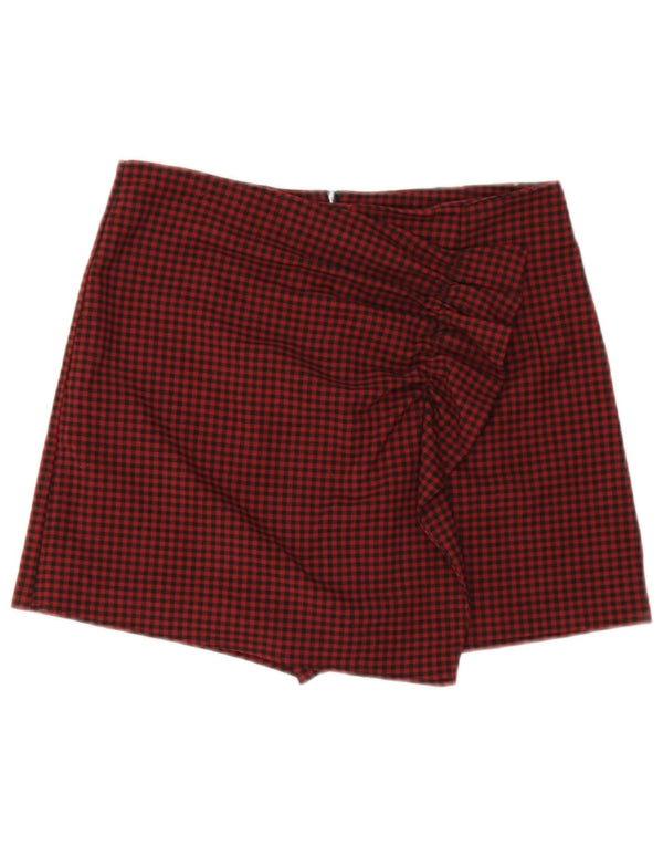 Zara ženske ležerne kratke hlače Large W30 L3 Crvena Gingham