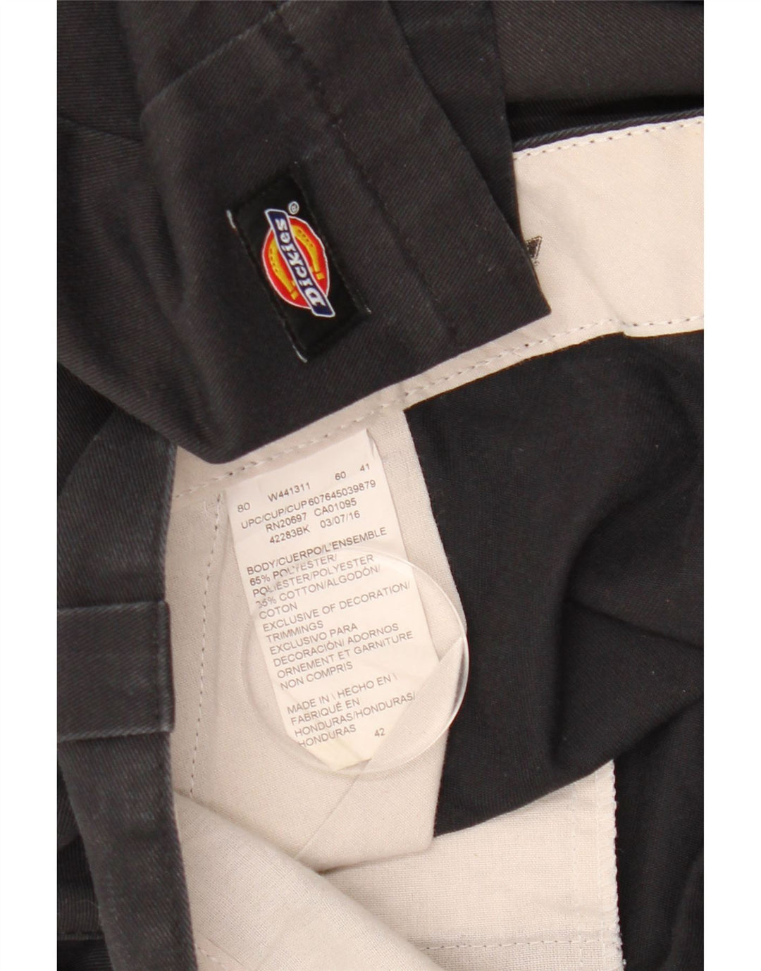 Dickies muške chino kratke hlače W42 2XL crni poliester