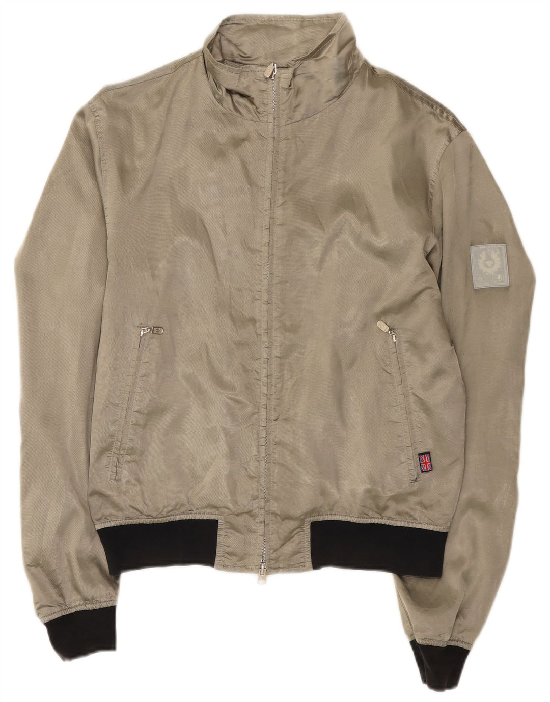 Belstaff ženska bomber jakna UK 14 srednje sivi najlon u boji