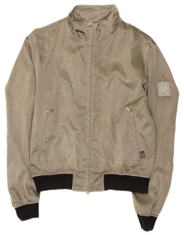 Belstaff ženska bomber jakna UK 14 srednje sivi najlon u boji