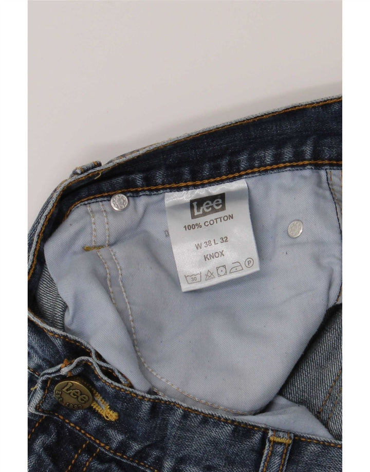 Lee Mens Knox isprekidane ravne traperice W38 L32 plavi pamuk