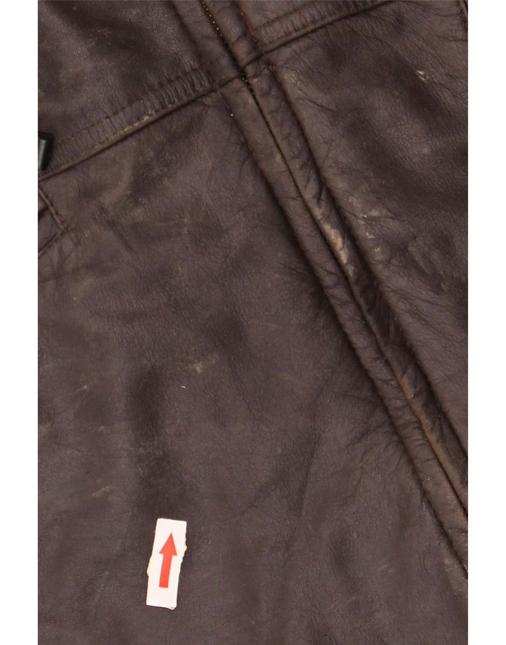 Vintage muška kožna jakna UK 40 velika smeđa koža