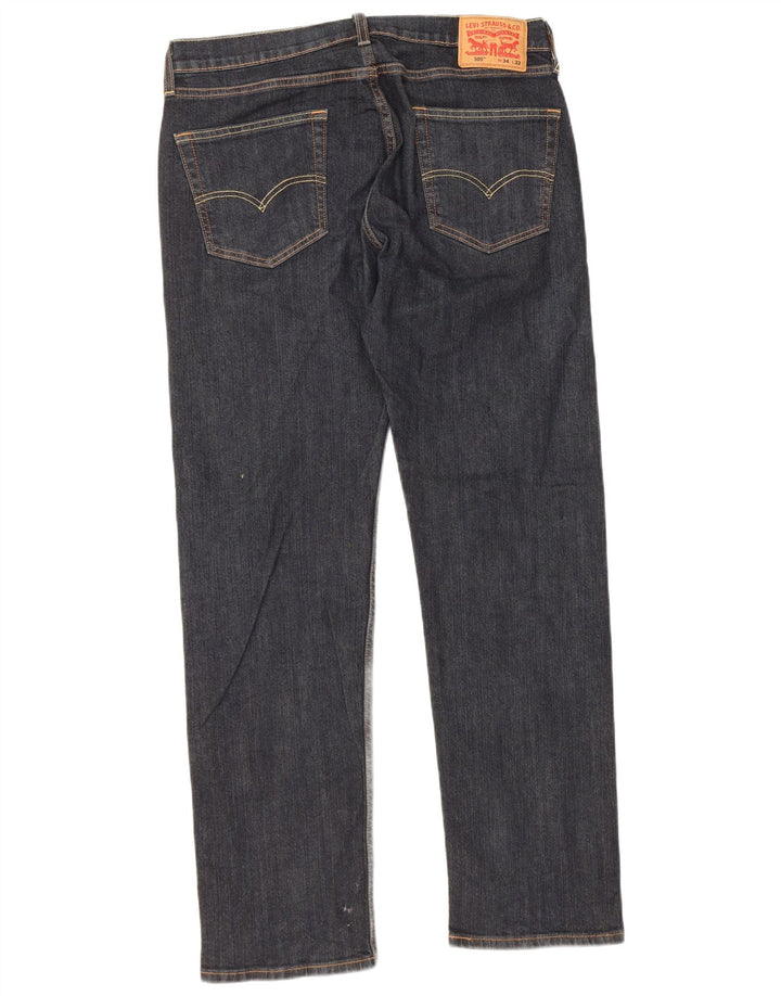 Levi's muške 505 ravne traperice W34 L32 tamnoplavi pamuk