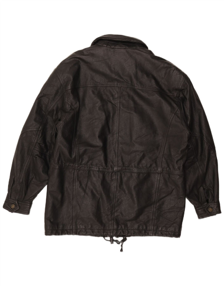 DON CAMILLO muška kožna jakna IT 48 srednje crna koža