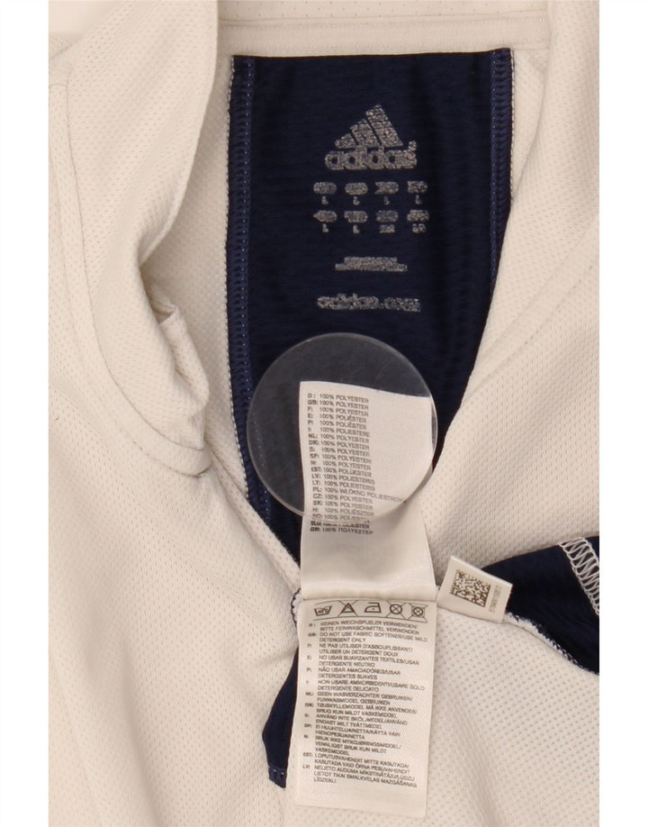 Adidas muška majica kratkih rukava s patentnim izrezom, veliki bijeli poliester u boji