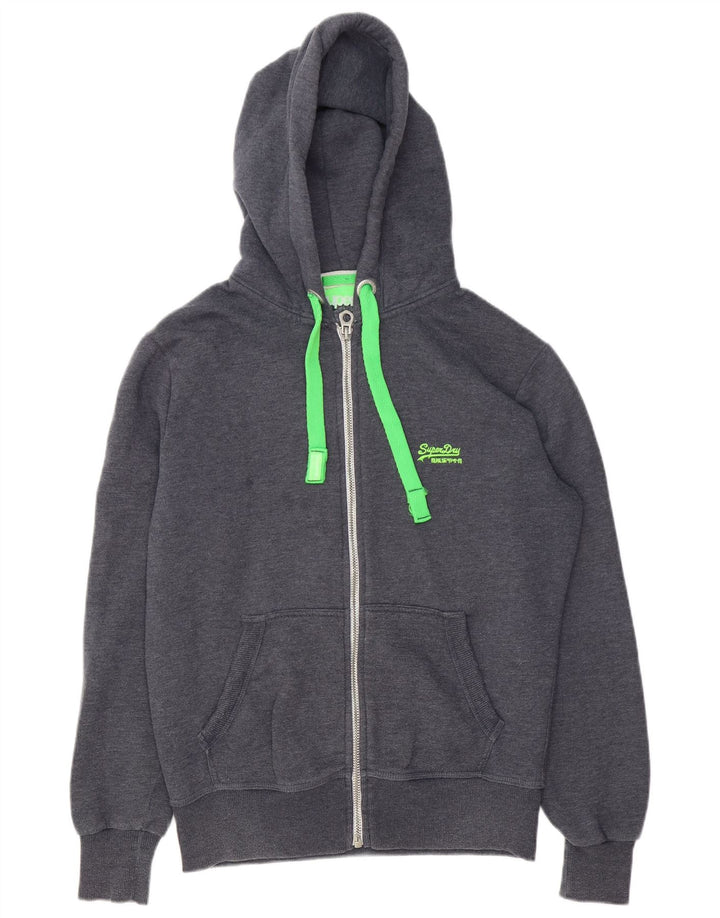 Superdry muški pulover s kapuljačom s patentnim zatvaračem, srednje sivi pamuk