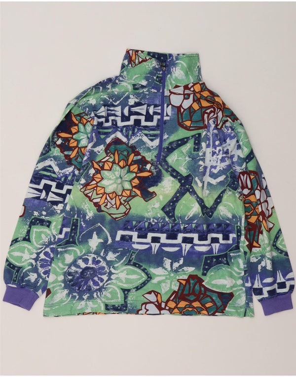 Maser M Ženska majica s izrezom s patentnim zatvaračem UK 16 Large Multicolored Floral