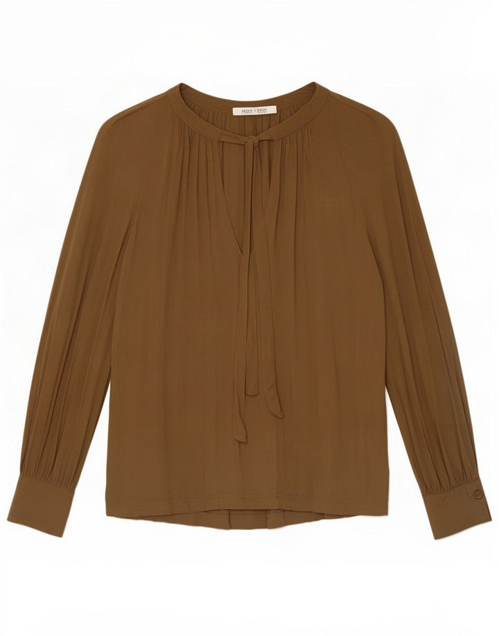 Zara ženska prevelika bluza UK 10 Mala zelena viskoza
