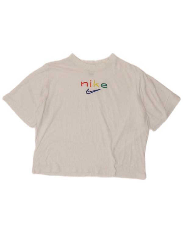 Nike Ženska Dri Fit Oversized Graphic T-Shirt majica UK 10 Small White