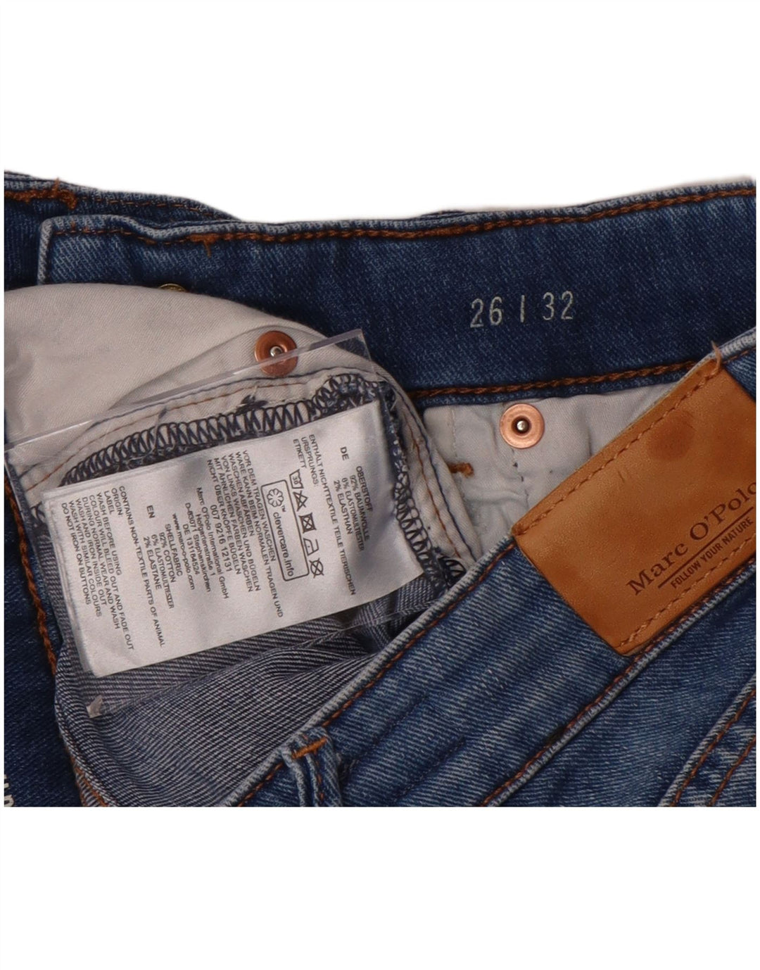 Marc O'Polo ženske uske traperice W26 L32 plavi pamuk