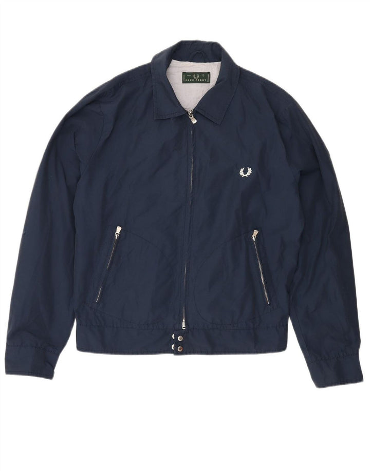 FRED PERRY Muška bomber jakna UK 40 Large tamnoplavi pamuk