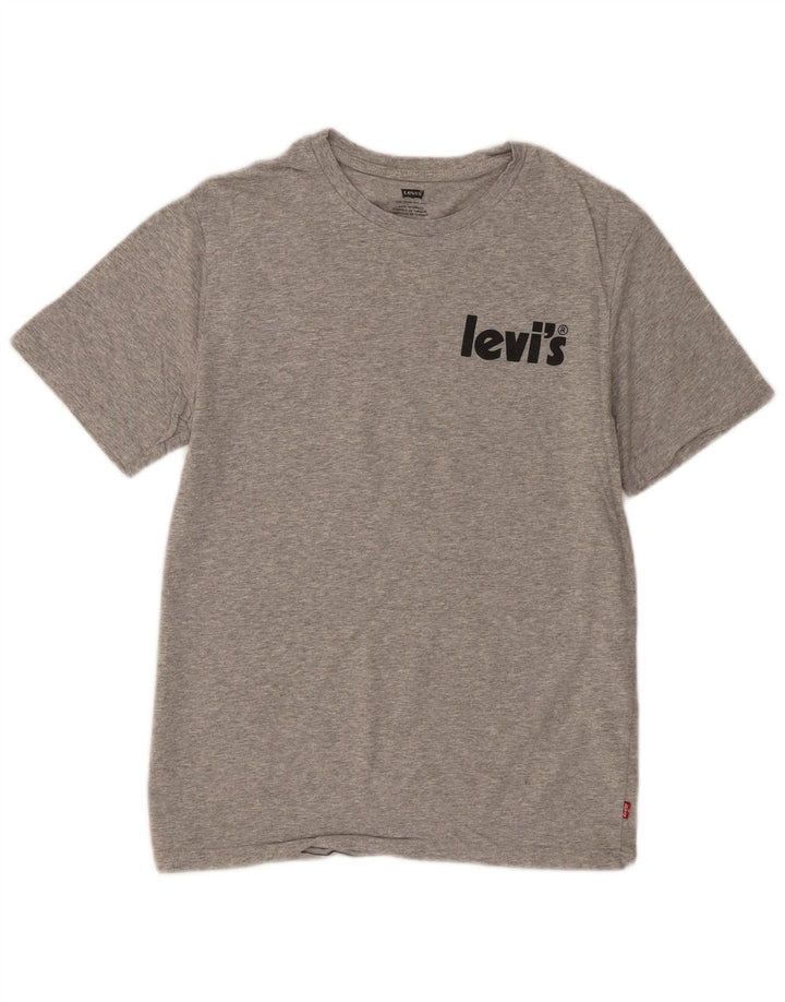 Levi's muška majica kratkih rukava s grafičkim motivima, mali sivi flekasti pamuk