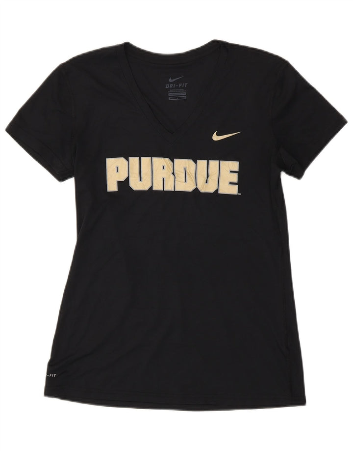 NIKE ženska majica kratkih rukava Purdue Graphic Top UK 12 srednje crna