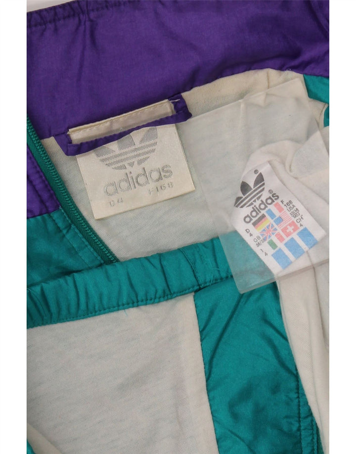 Adidas muška retro trenirka gornja jakna UK 36/38 mali tirkizni poliamid