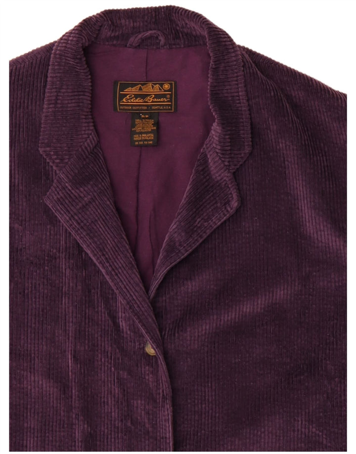 EDDIE BAUER Ženska prevelika jakna s 3 gumba UK 10 Mala bordo