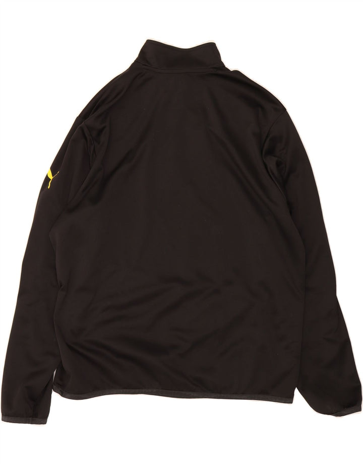 PUMA Womens Zip Neck Pullover Tracksuit Top UK 18 XL Black Colourblock Vintage Puma and Second-Hand Puma from Messina Hembry 