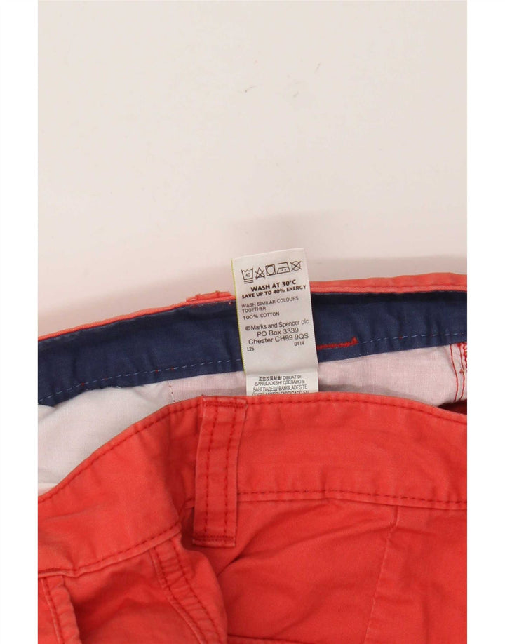 Marks & Spencer muške kargo kratke hlače W32 Srednje crveni pamuk