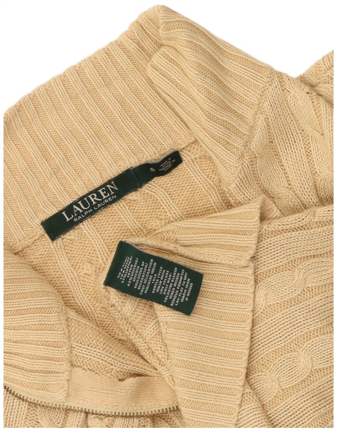 Ralph Lauren ženski kratki kardigan pulover UK 10 Small Beige