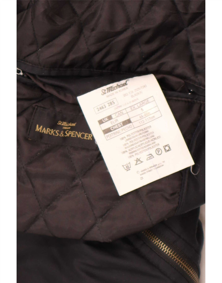 Marks & Spencer muška bomber jakna St. Michael UK 42 XL crni poliester