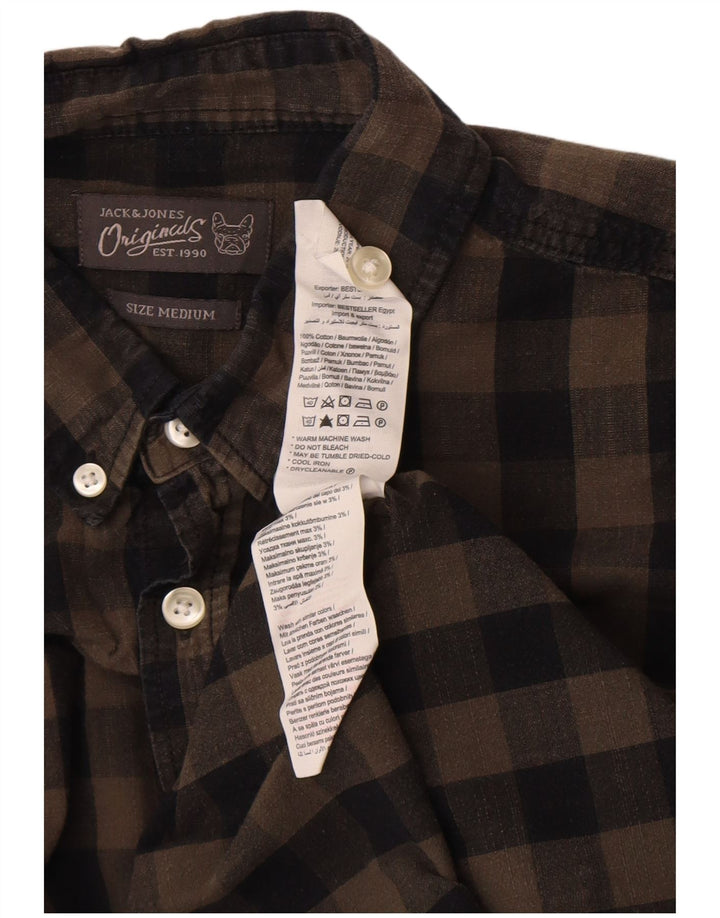 Jack & Jones muška košulja standardnog kroja, srednje smeđi pamuk od ginghama
